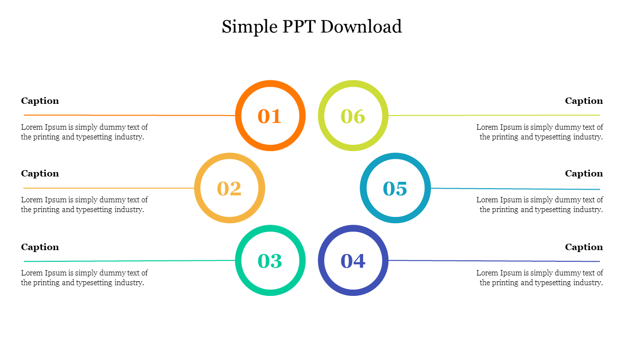 Simple PPT Download For Process Presentation Template